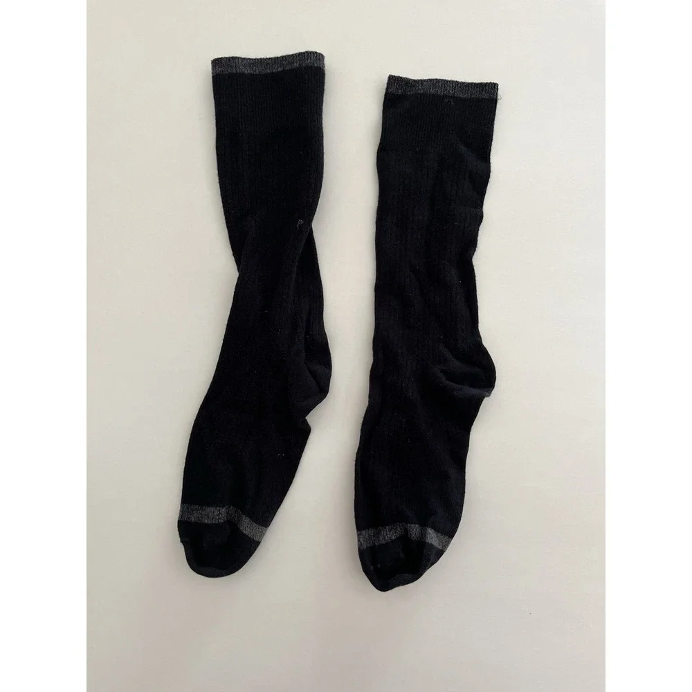 Nautica Men's Crew Socks - 4 Pair Lot - Ribbed Black x2, Navy Blue, Khaki